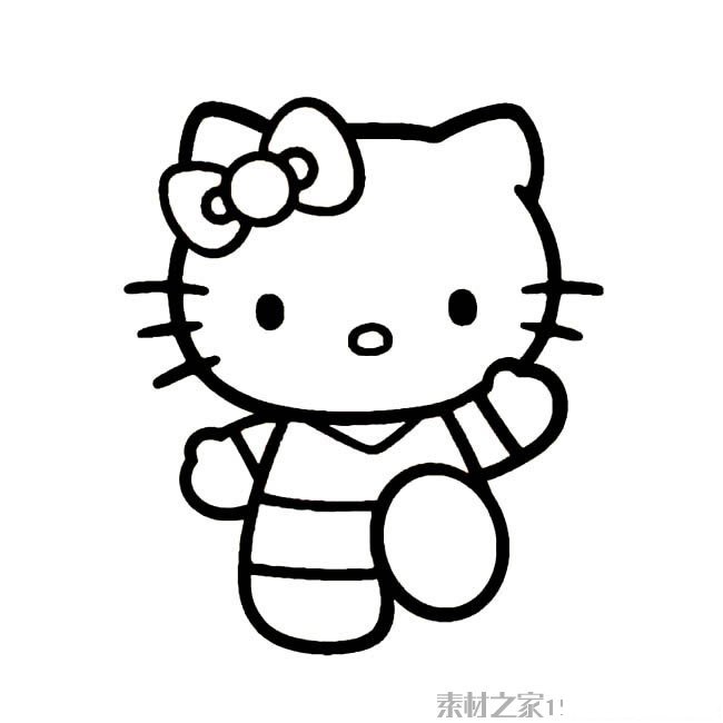 卡通凯蒂猫简笔画图片