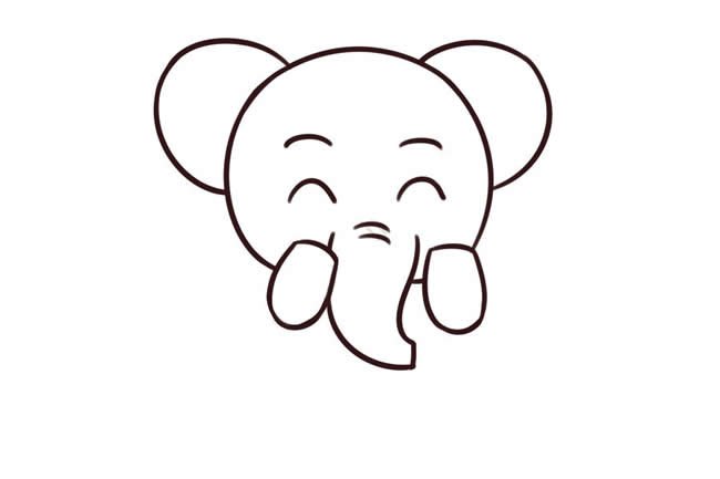 卡通大象简笔画