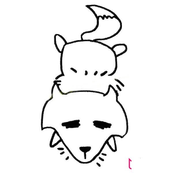 动物简笔画大全，狡猾的狐狸简笔画
