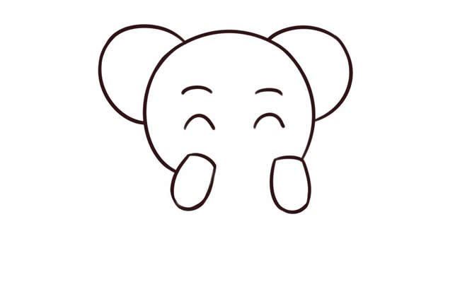 卡通大象简笔画