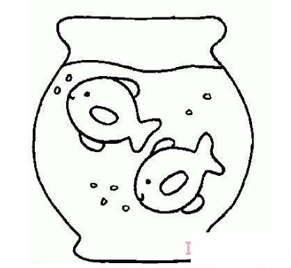  怎样画鱼缸简笔画图片简单漂亮