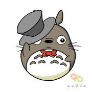 q版龙猫简笔画步骤图