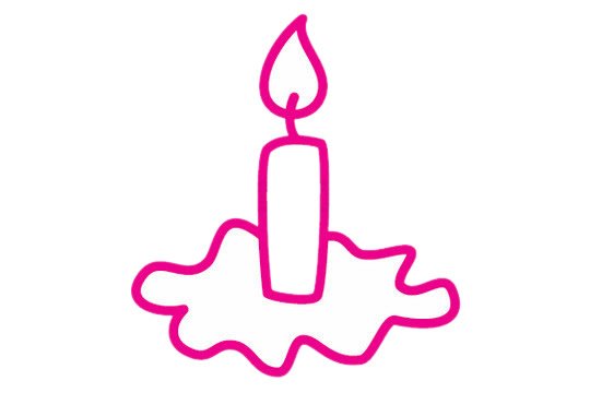 生日蛋糕简笔画图片
