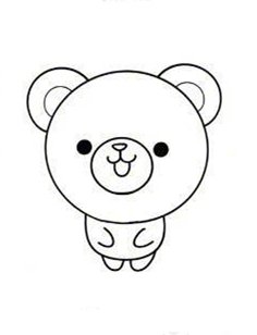 小熊简笔画的画法步骤