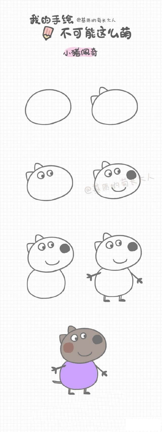 小猪佩奇简笔画