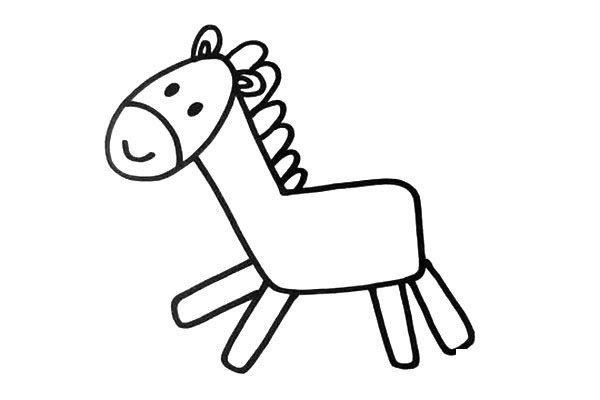木马简笔画的画法