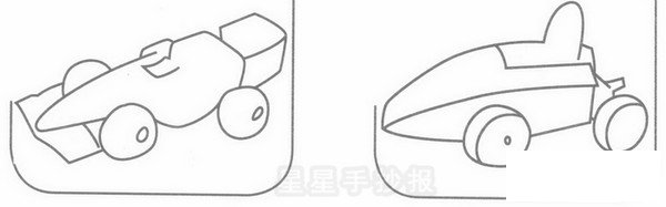 方程式赛车简笔画