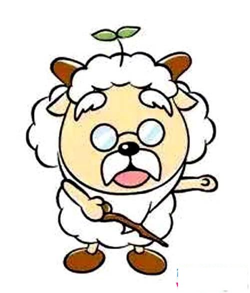 彩色慢羊羊简笔画图片