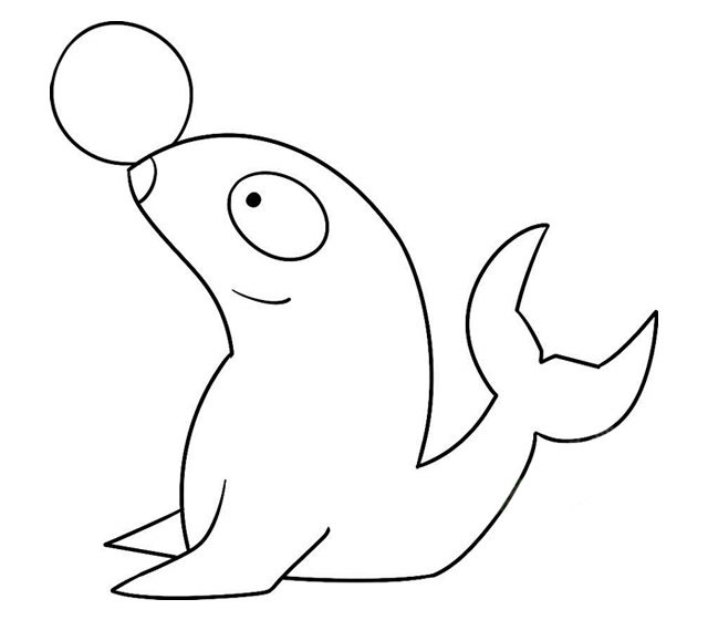 海豹简笔画