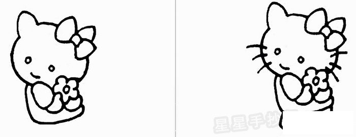 hello kit简笔画
