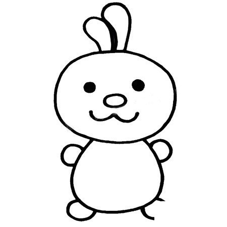 卡通兔子简笔画
