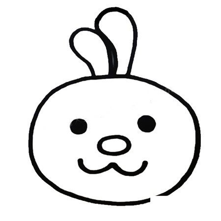 卡通兔子简笔画