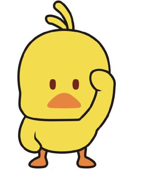 社会小黄鸭简笔画