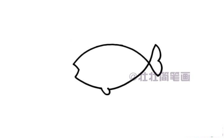 鱼简笔画画法_怎么画鱼的简笔画