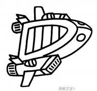 宇宙飞船简笔画图片