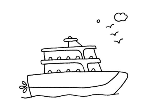 游轮简笔画