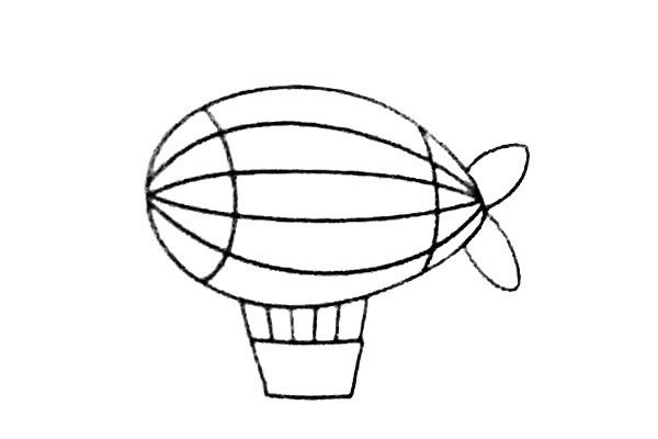 热气球飞行船/飞艇简笔画