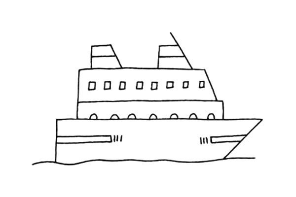 游轮简笔画