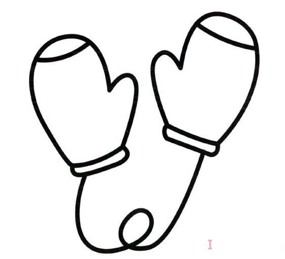 儿童手套怎么画多彩好看 手套简笔画图片
