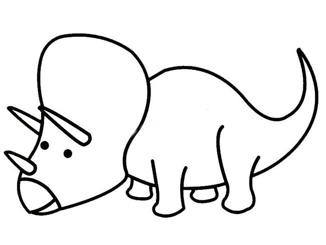 三角龙简笔画