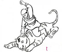 武松打虎简笔画图片