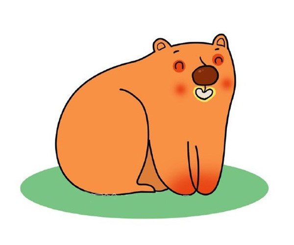 憨厚的狗熊简笔画