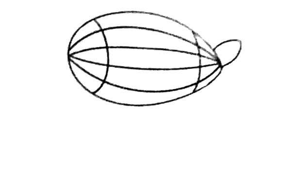 热气球飞行船/飞艇简笔画