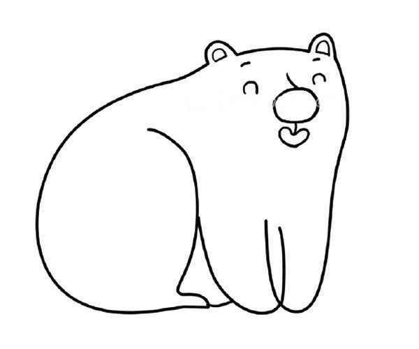 憨厚的狗熊简笔画