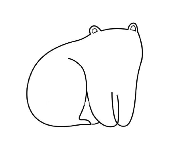 憨厚的狗熊简笔画
