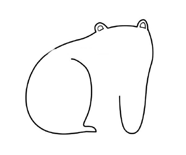憨厚的狗熊简笔画