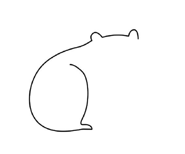 憨厚的狗熊简笔画
