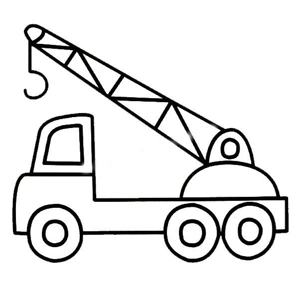 吊车简笔画