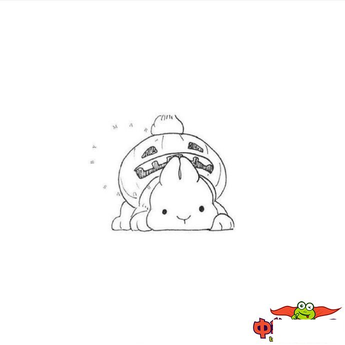 小白兔简笔画图片大全可爱，卡通可爱小白兔简笔画