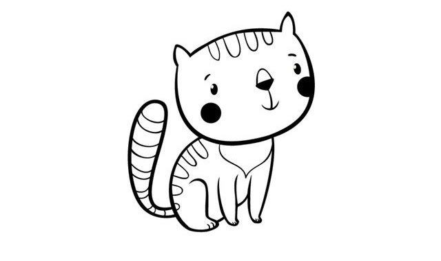可爱的小猫咪简笔画