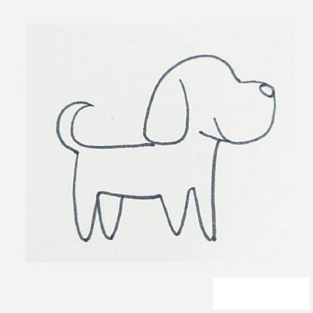 斑点狗简笔画