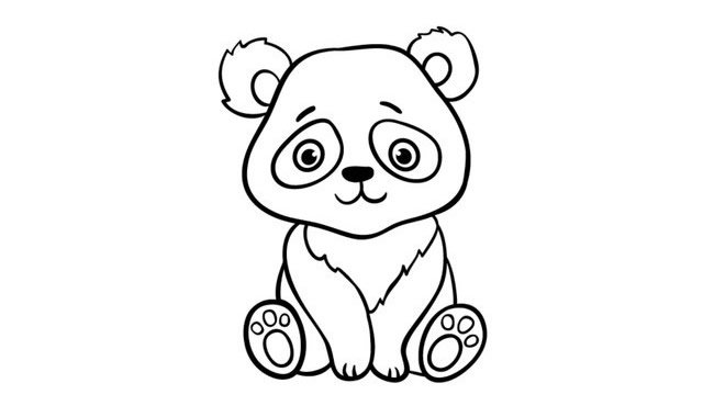 简单可爱的大熊猫简笔画