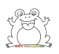 简笔画：开心的青蛙2