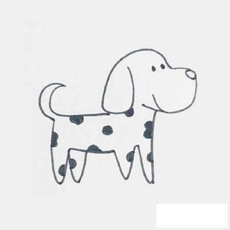 斑点狗简笔画
