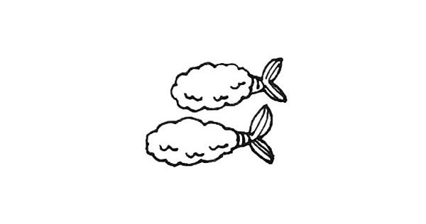 炸虾简笔画