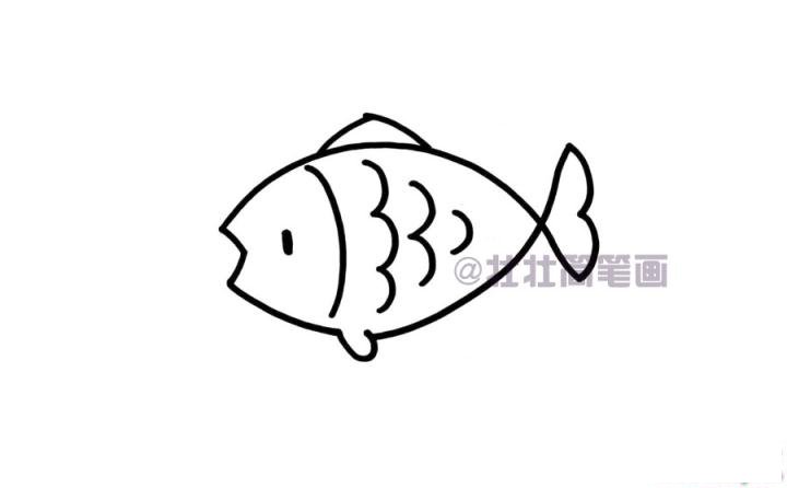 鱼简笔画画法_怎么画鱼的简笔画