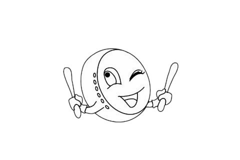 玩具鼓简笔画