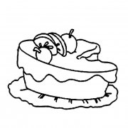 蛋糕食物简笔画步骤图片大全