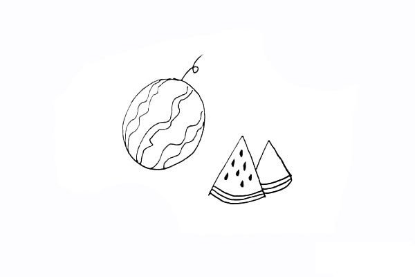 西瓜的简笔画