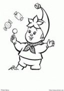 小女孩拿着棒棒糖简笔画