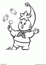 小女孩拿着棒棒糖简笔画