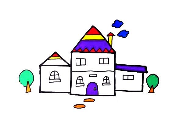 别墅简笔画