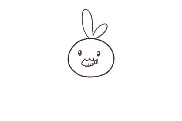 吃胡萝卜的兔子简笔画