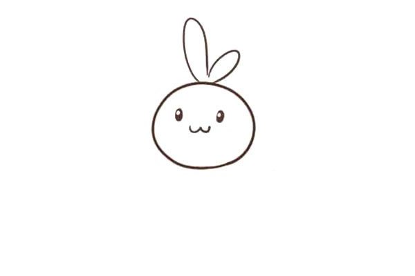 吃胡萝卜的兔子简笔画