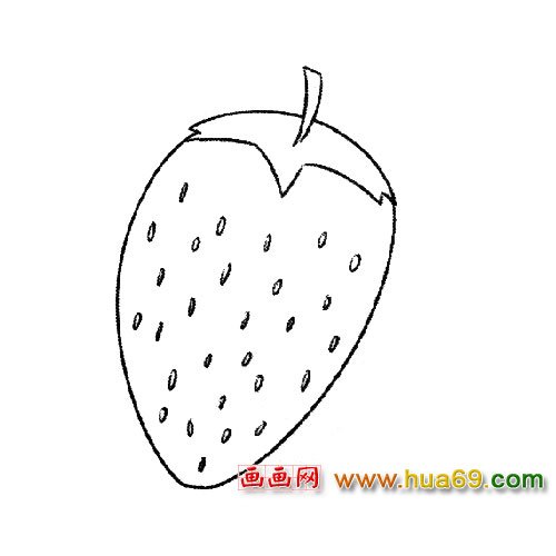 水果简笔画：红莓5