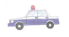 警车简笔画的画法步骤图